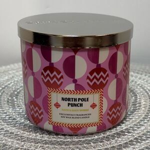 BBW North Pole Punch 3 Wick Scented Candle NWT
